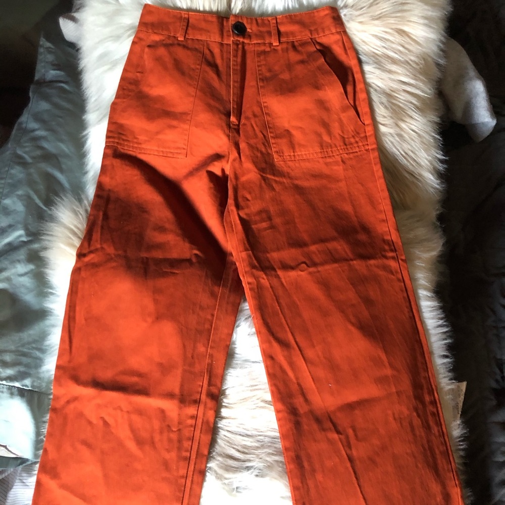 Burnt orange cropped pants - Picture 1 of 3